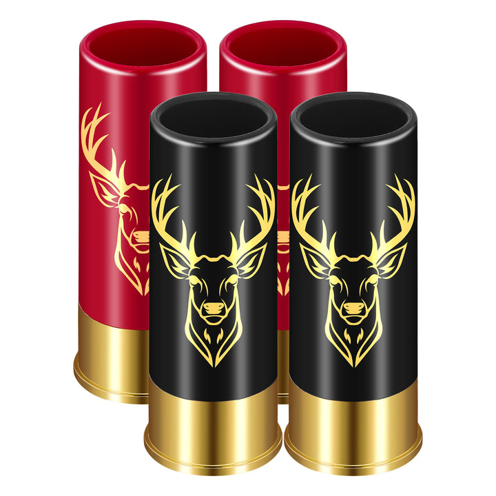 4 Deer Heads 1.5 Ounces - Reusable High-quality Plastic Bullet Cup