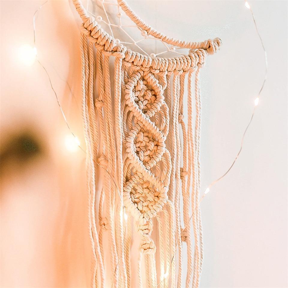 Crescent Moon Macramé Dreamcatcher